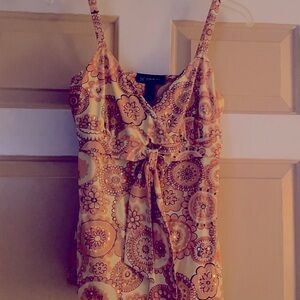 INC International Concepts Floral Camisole in Orange and Yellow